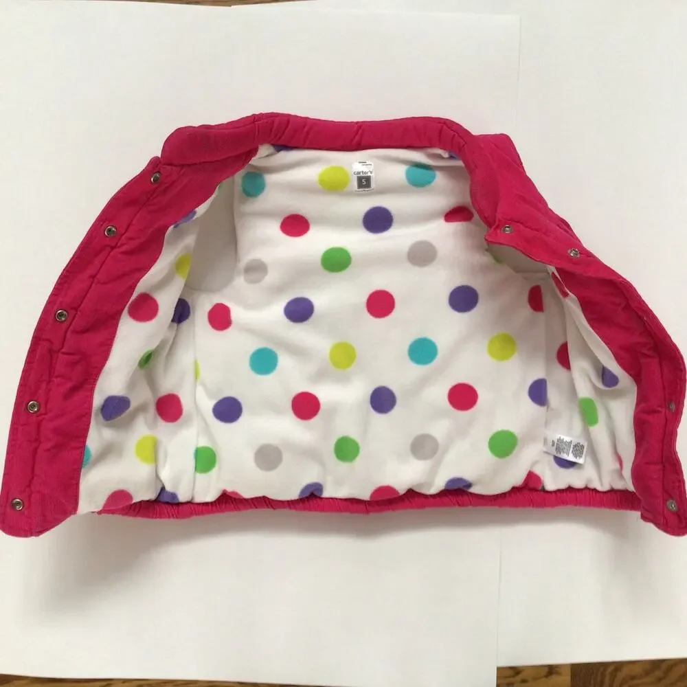 Carter's Pink Corduroy Vest Sz 5